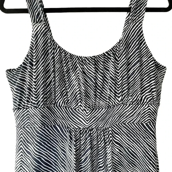 ANN TAYLOR NWOT SLEEVELESS ZEBRA PRINT DRESS | SIZE: LARGE - Picture 2 of 9